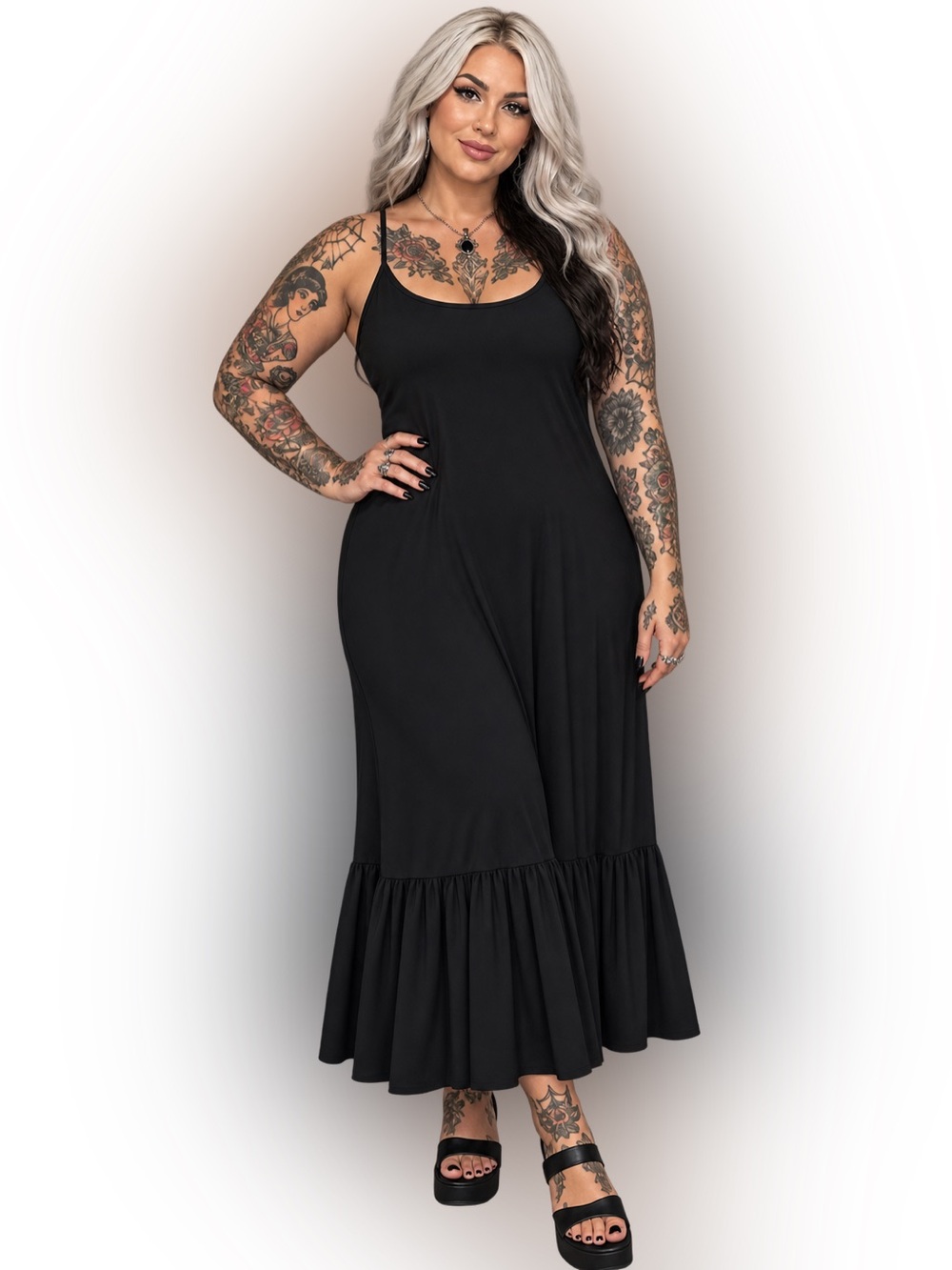 A New Day Black Ruffled Dress